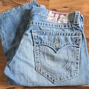True Religion Mens Light Blue Jeans